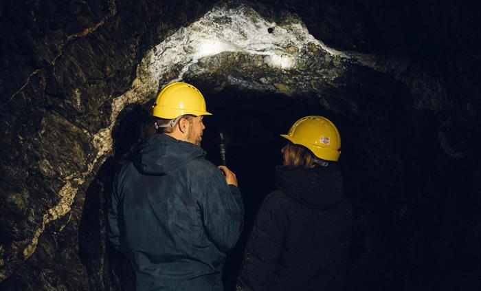 Walking through broad tunnels and cavernous chambers with Corris Mine Explorers